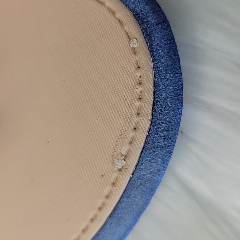 ASHLEY BLUE Blue Tan Gold Rhinestone Starfish Summer Beachy Rubber Thong Sandal - Picture 12 of 13